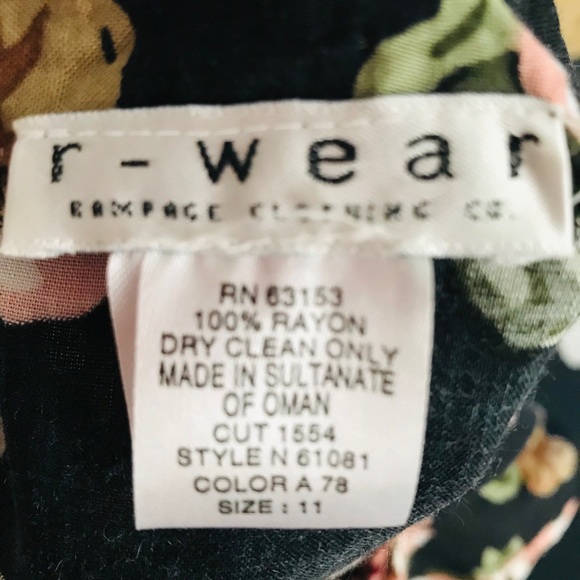 R- Wear Floral Halter Neck Button Front Mini Dress - Picture 3 of 4